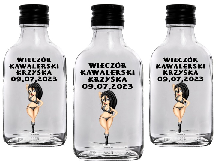 20x PAMIĄTKA WIECZORU KAWALERSKIEGO BUTELKI 100ML