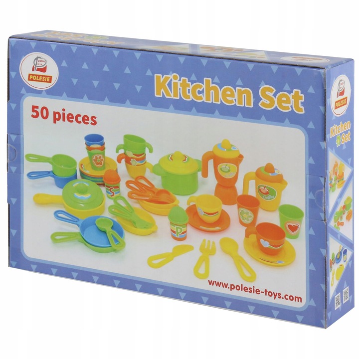 WADER Duży zestaw naczyń w pudełku 50 el garnki