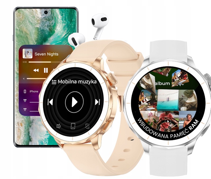 ZEGAREK DAMSKI SMARTWATCH GPS MAPY 4 GB DYKTAFON ZDJĘCIA ROZMOWY APLIKACJE