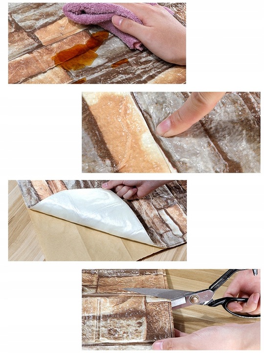 PANELE 3D ŚCIENNE SAMOPRZYLEPNE CEGŁA TAPETA #2