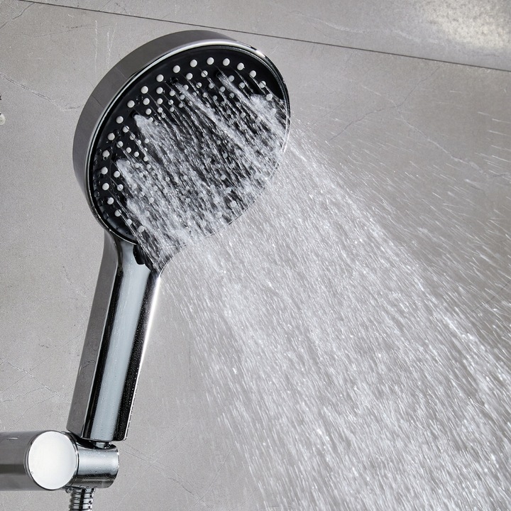 Słuchawka prysznicowa natryskowa 3 funkcje ekologiczna ANTI-CALC chrom duża