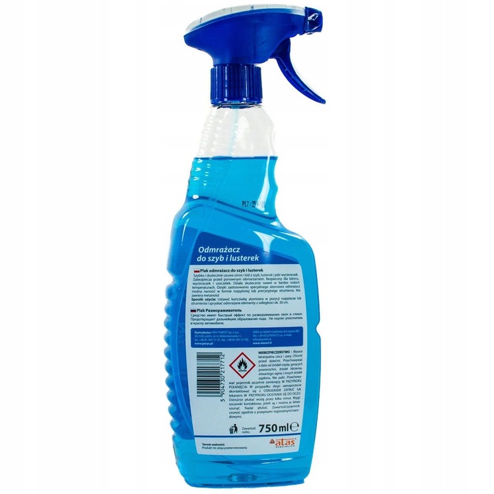 4x MOCNY odmrażacz do szyb w atomizerze PLAK 750ml