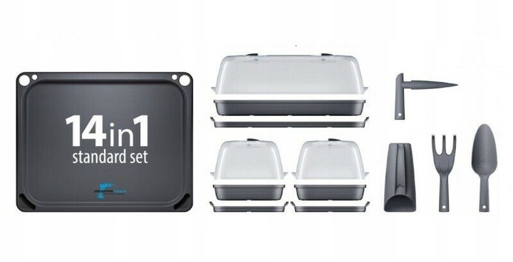 MINI SZKLARNIA ROZSADNIK DO WYSIEWU SADZONEK ZESTAW STARTOWY NARZĘDZIA