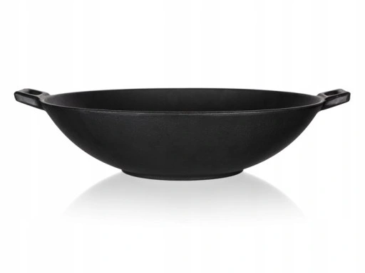 PATELNIA ŻELIWNA WOK Garnek duża ciężka 36,5 cm