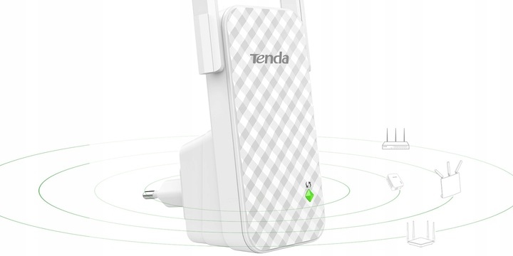 WZMACNIACZ REPEATER Tenda A9 WIFI N300 Universal RANGE EXTENDER DUŻY ZASIEG