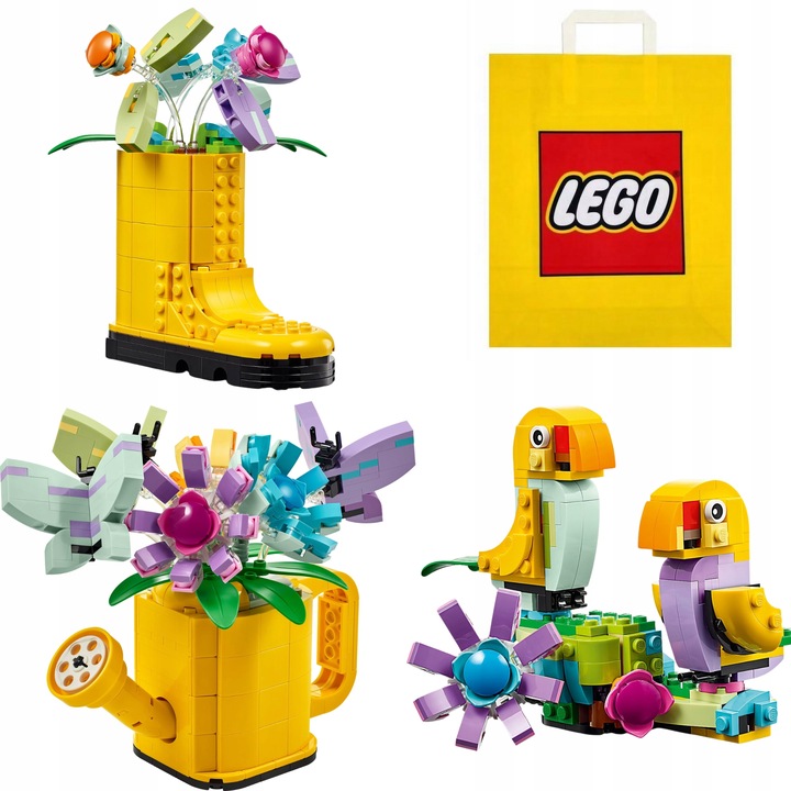 PREZENT LEGO DLA 8+ LATKI Creator 31149 Kwiaty w konewce + TORBA LEGO