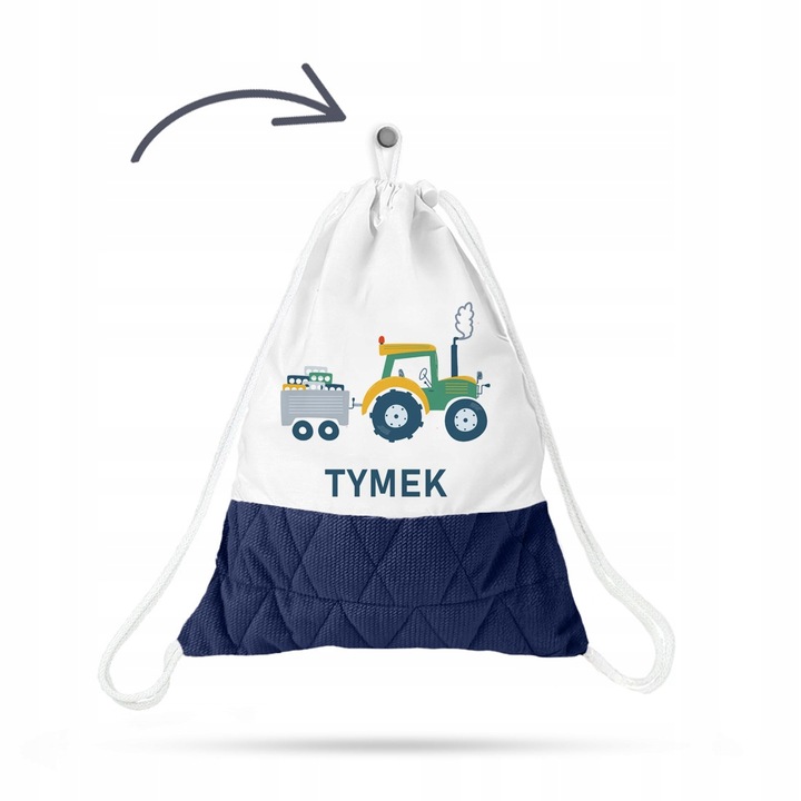 WOREK DO PRZEDSZKOLA ŻŁOBKA PLECAK DLA DZIECKA Z PĘTELKĄ NA BUTY + IMIĘ