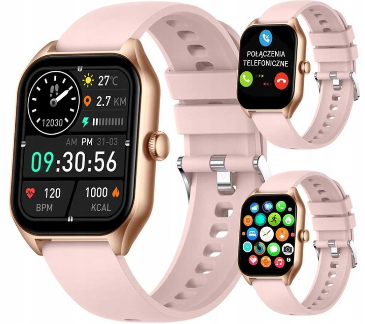 SMARTWATCH dziewczęcy Rubicon SMS KROKI POLSKIE MENU 2 PASKI W KOMPLECIE