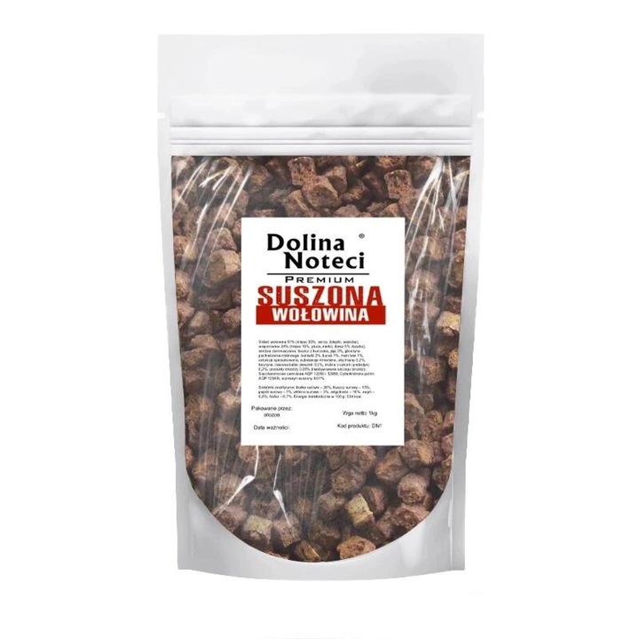 DOLINA NOTECI Karma suszona dla psa WOŁOWINA 1KG NA WAGĘ