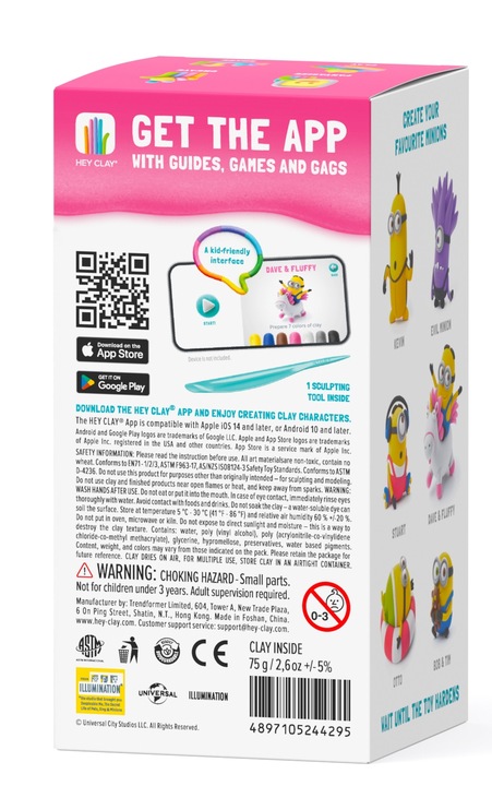 HEY CLAY Minionki DAVE i Fluffy