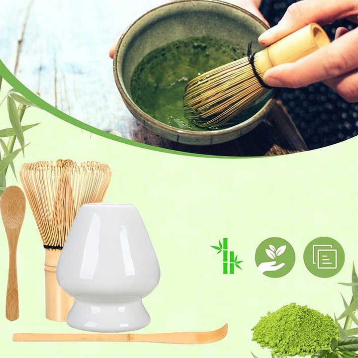 TRZEPACZKA DO MATCHY, ZESTAW 4 SZT DO HERBATY MATCHA, ZESTAW MIOTEŁ MATCHA