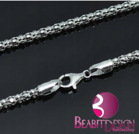 OX6-50 Łańcuszek ozdobny popcorn 3,8 SREBRO pr.925