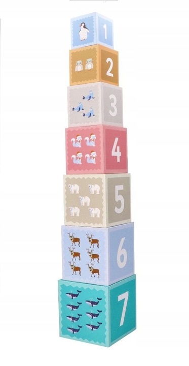 Piramida z kubeczków zwierzęta arktyczne