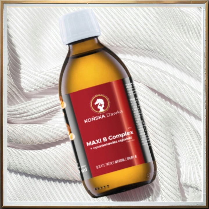 Witamina B B1B2 B3 KOŃSKA DAWKA Cynamonowiec cejloński MAXI B Complex