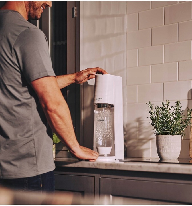 Saturator SodaStream do Wody Gazowanej Terra Biały Butelka Nabój CO2