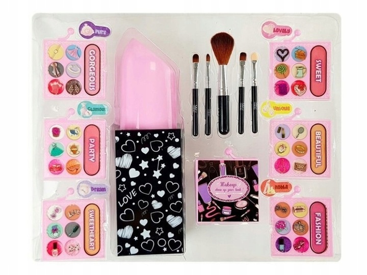 KUFEREK ZESTAW KOSMETYKÓW DO MAKIJAŻU PIĘKNOŚCI TOALETKA DO MAKIJAŻU DLA DZ