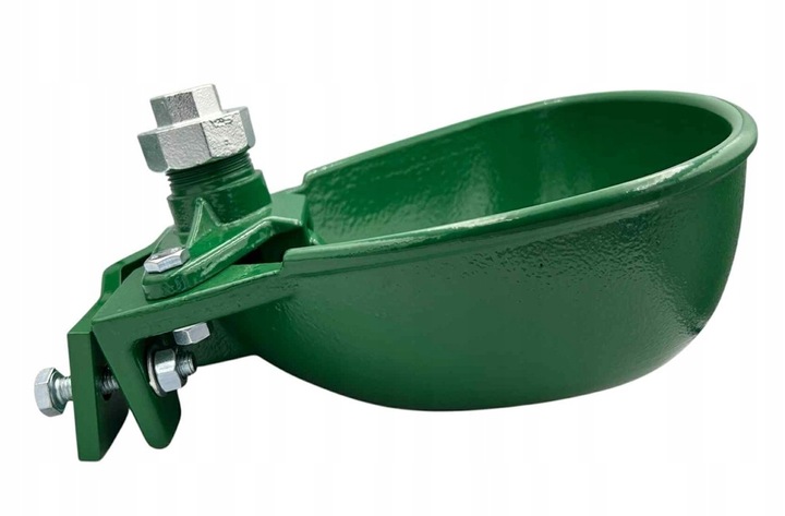 SOLIDNE POIDŁO MISKOWE ŻELIWNE DLA BYDŁA I KONI KOMPLETNE 3L Z OBEJMĄ