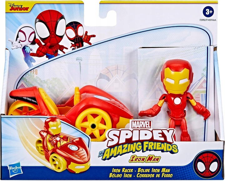 MARVEL SPIDEY I SUPER-KUMPLE FIGURKA IRON MAN Z POJAZDEM F3922