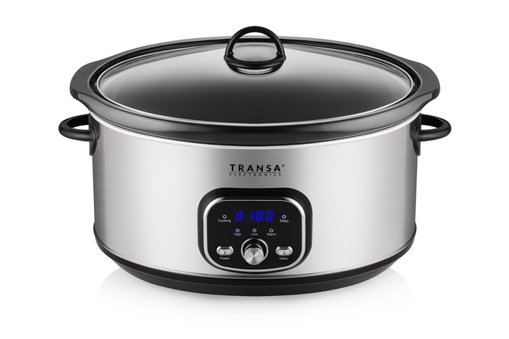 WOLNOWAR Garnek ceramiczny z PROGRAMATOREM SlowCooker TRANSA 6,5L 320W