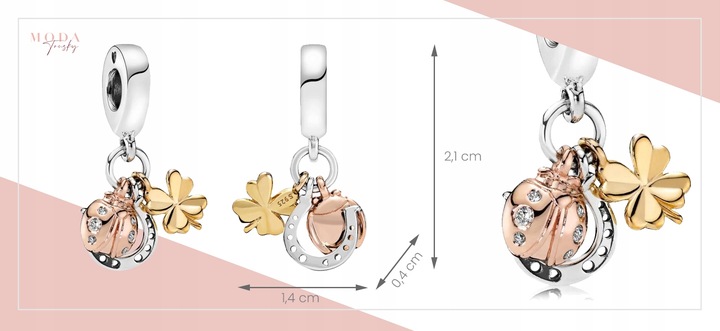 Zawieszka Charms Atrybuty Szczęścia MODA TRUSKY