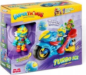 Super Things Zings Superthings Pojazd TURBO ICE + Kazoom KID Figurki Cone