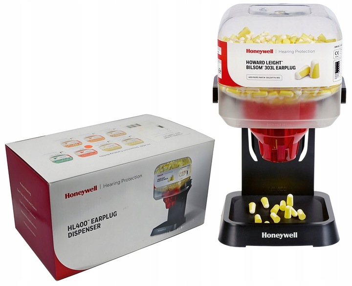 Dozownik Zatyczek do Uszu Stoperami Honeywell HL400 Plus Zatyczki 400 Par