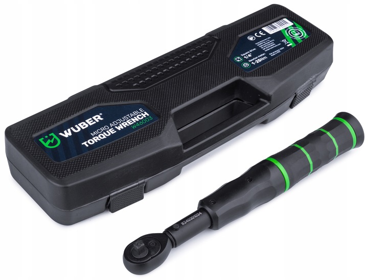 KLUCZ DYNAMOMETRYCZNY 1/4" Z BLOKADĄ 1-25NM CERTYFIKAT KALIBRACJI WALIZKA