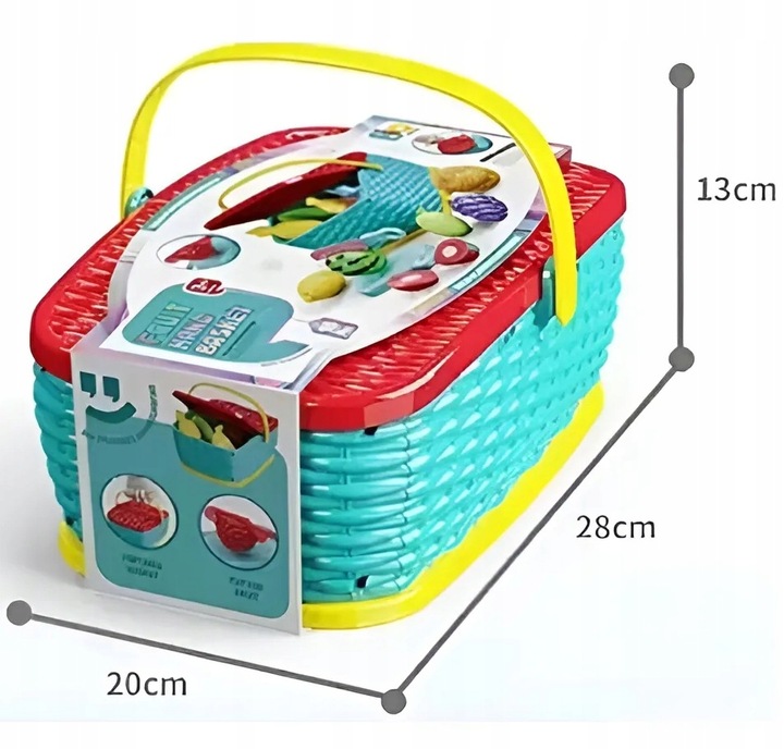 ZESTAW KOSZYK Z PRODUKTAMI OWOCE NA RZEPY DO KROJENIA SKLEP KUCHNIA