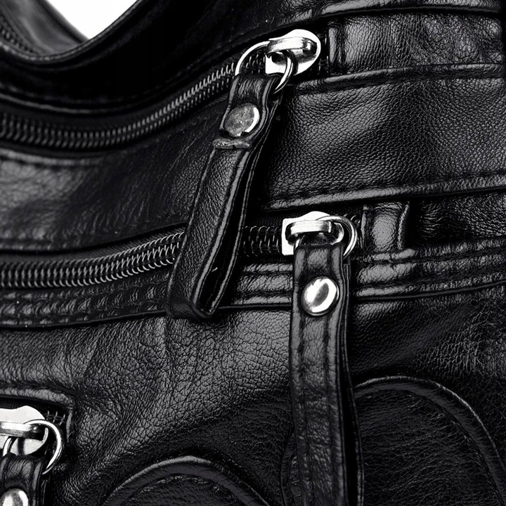 Torebka z miękkiej ekoskóry listonoszka dużo kieszeni pojemna vintage