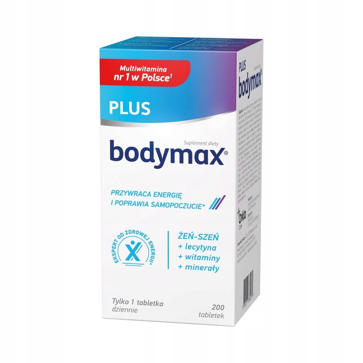 BODYMAX PLUS ŻEŃ-SZEŃ LECYTYNA MINERAŁY WITAMINY 200 TABLETEK