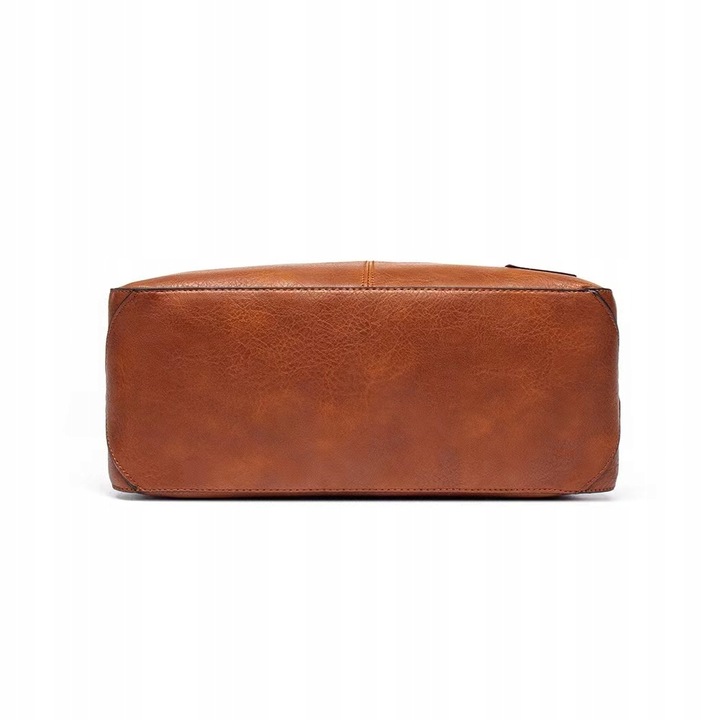 Torebka TORBA BRĄZOWA Pojemna Damska Eko Skóra na Zamek A4