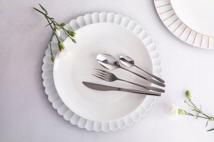 Sztućce Komplet na 6 osób Altom Design Planet srebrny połysk 24 elementy