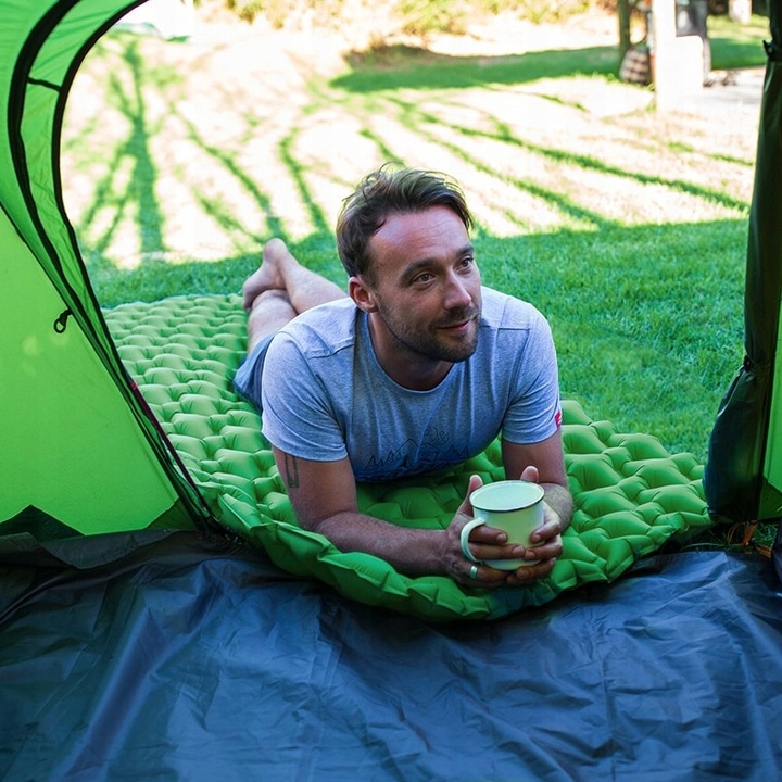 MATA SAMOPOMPUJĄCA KARIMATA 200cm MATERAC LEKKI SAMOPOMPUJĄCY DO NAMIOTU