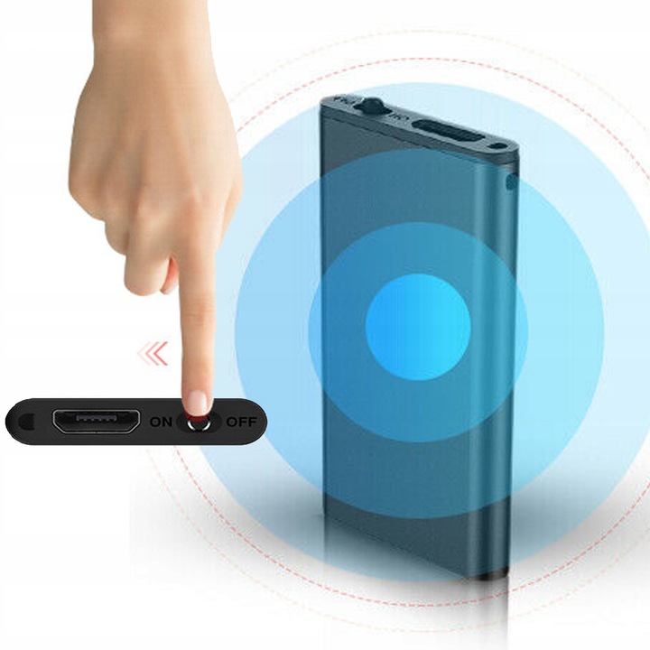 mini DYKTAFON SZPIEGOWSKI podsłuch AKTYWACJA GŁOSEM wymiary 4,2X2,2CM 32GB