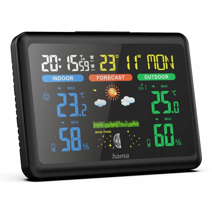 Hama STACJA POGODY "COLOR" Termometr, Higrometr