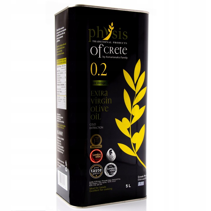 Oliwa z Oliwek Extra Virgin 5L Grecka Physis of Crete Data ważności 06/2026