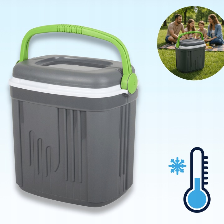 LODÓWKA TURYSTYCZNA 20L na WKŁADY MROŻĄCE do AUTA kemping PLAŻY na ryby
