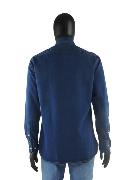 TOMMY HILFIGER JEANSOWA NIEBIESKA KOSZULA (M)