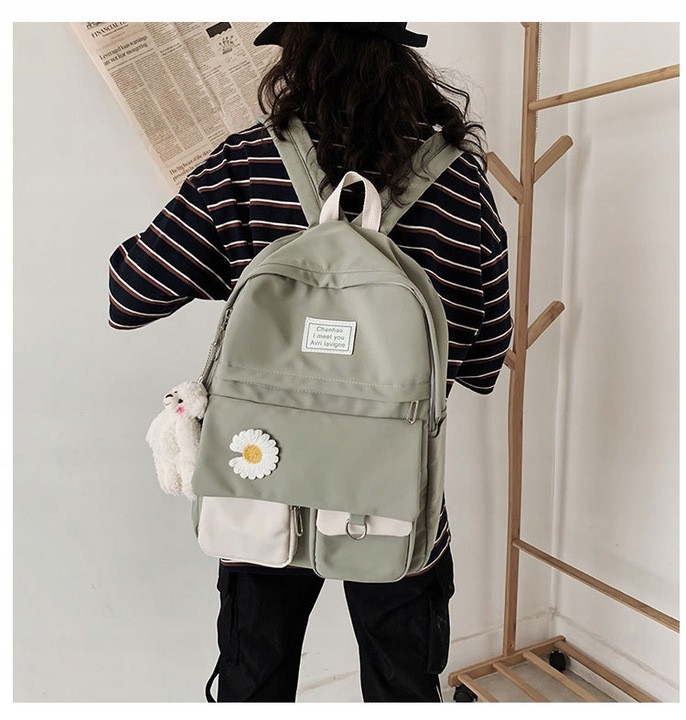 PLECAK SZKOLNY DLA NASTOLATKI KOLORY DUŻY A4 MODNY TORNISTER MŁODZIEŻOWY