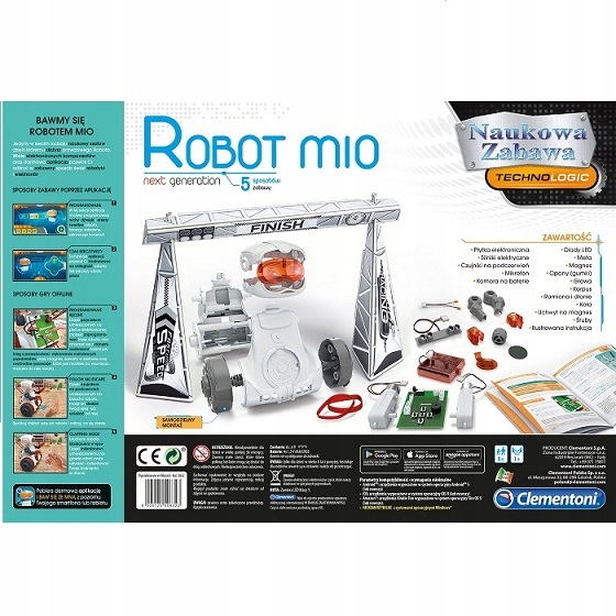 Robot zdalnie sterowany programowanie Robot Mio nowa generacja Clementoni