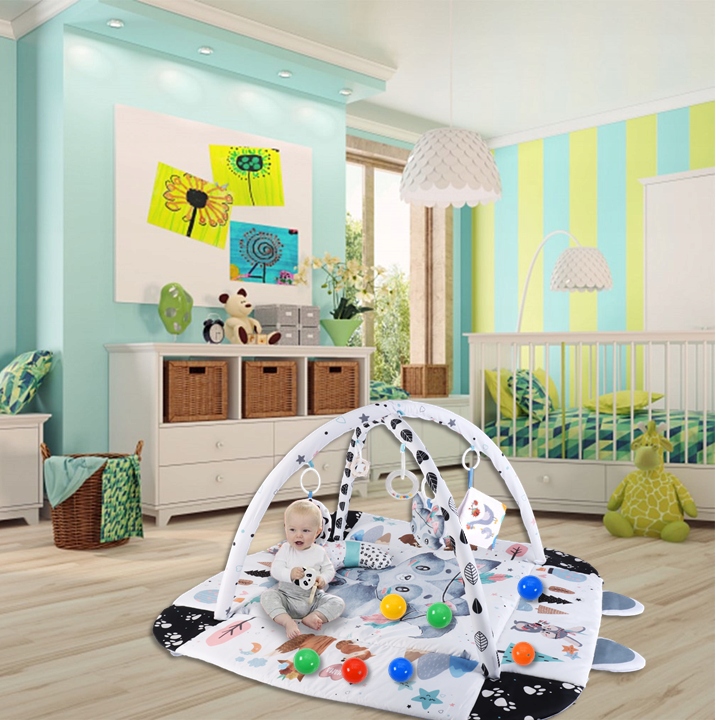 Duża Mata Edukacyjna Miękka Interaktywna 4w1 Książeczka Poduszka Piłki