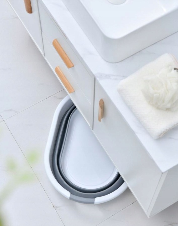 MISKA SKŁADANA SILIKONOWA KOSZ NA PRANIE BIELIZNĘ WANIENKA DLA DZIECKA 53CM