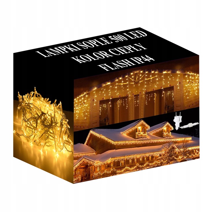 SOPLE 500 LED ŚWIATEŁKA LAMPKI CHOINKOWE ZEWNĘTRZNE WEWNĘTRZNE ŚWIĄTECZNE