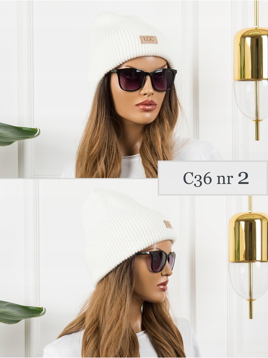 CZAPKA BEANIE prążkowana WEŁNIANA ZIMOWA CIEPŁA KOLORY JAKOŚĆ PREMIUM