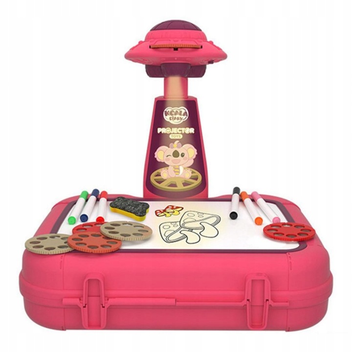 PROJEKTOR DO NAUKI RYSOWANIA RZUTNIK DLA DZIECI + 48 SLAJDÓW MAZAKI PREZENT