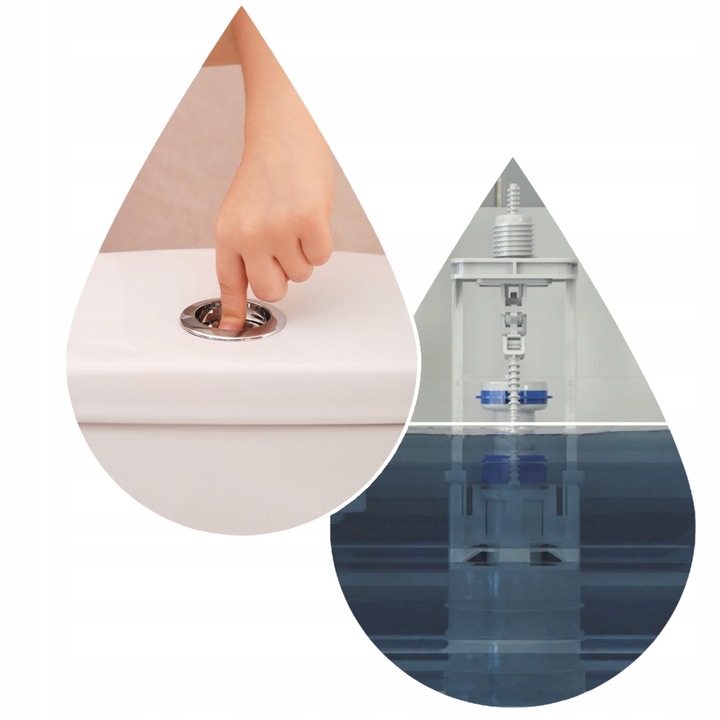 Zawór Spustowy do Spłuczki CERSANIT ROCA KOŁO Start + Zestaw Naprawczy WC