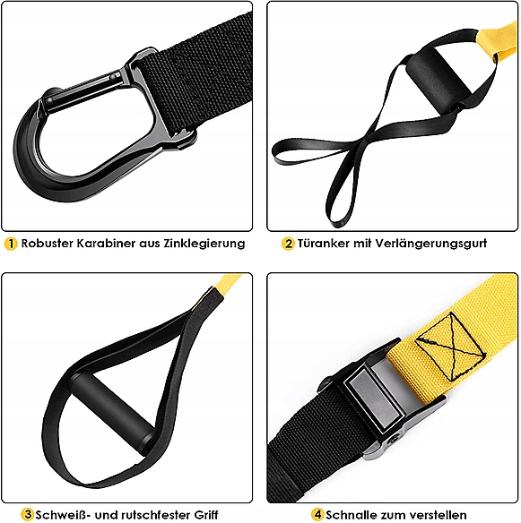INTEY Zestaw taśm pasów TRX + gumy do ćwiczeń
