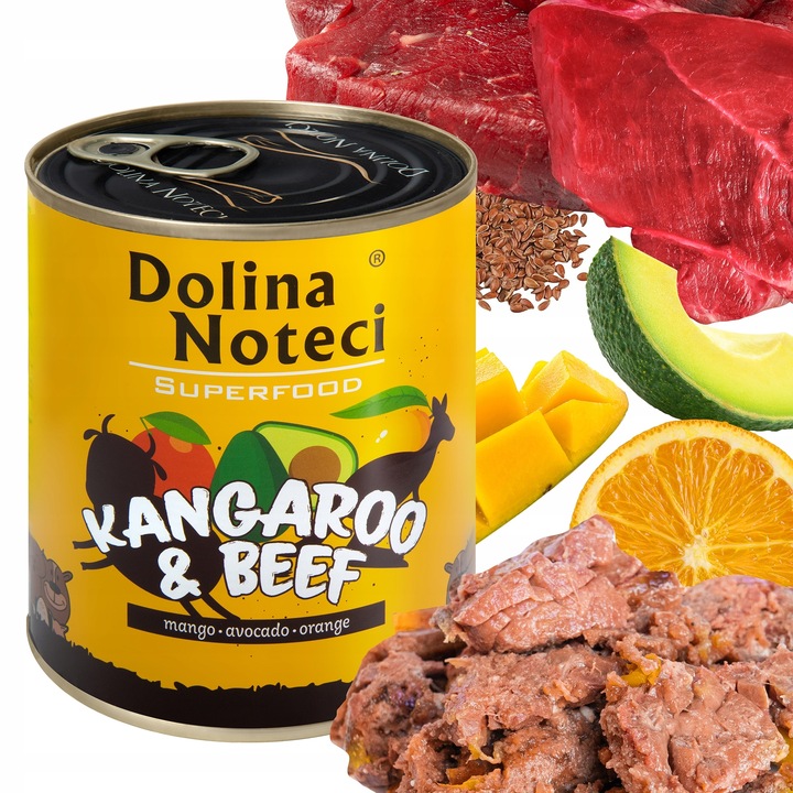 Karma dla psa DOLINA NOTECI Kangur wołowina12x800g