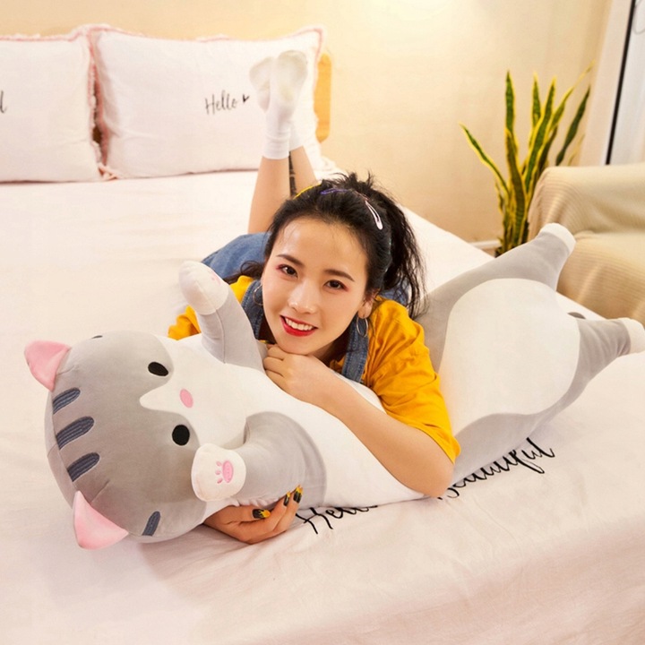 PODUSZKA 130 CMPLUSZOWY KOTEK PLUSZOWA MASKOTKA KOT PLUSZAK