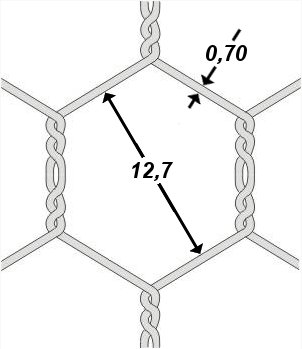 Siatka hodowlana heksagonalna ocynk. 1.0m/25m oczko 12.7mm drut 0.70mm